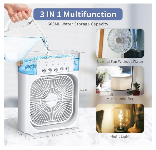 Portable Air Conditioner - Small Air Cooler , 360 Adjustable for office, Room , Desk ,Car